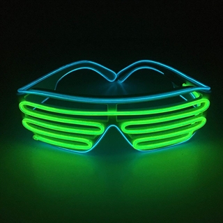 LED brille med grønt og hvidtlys